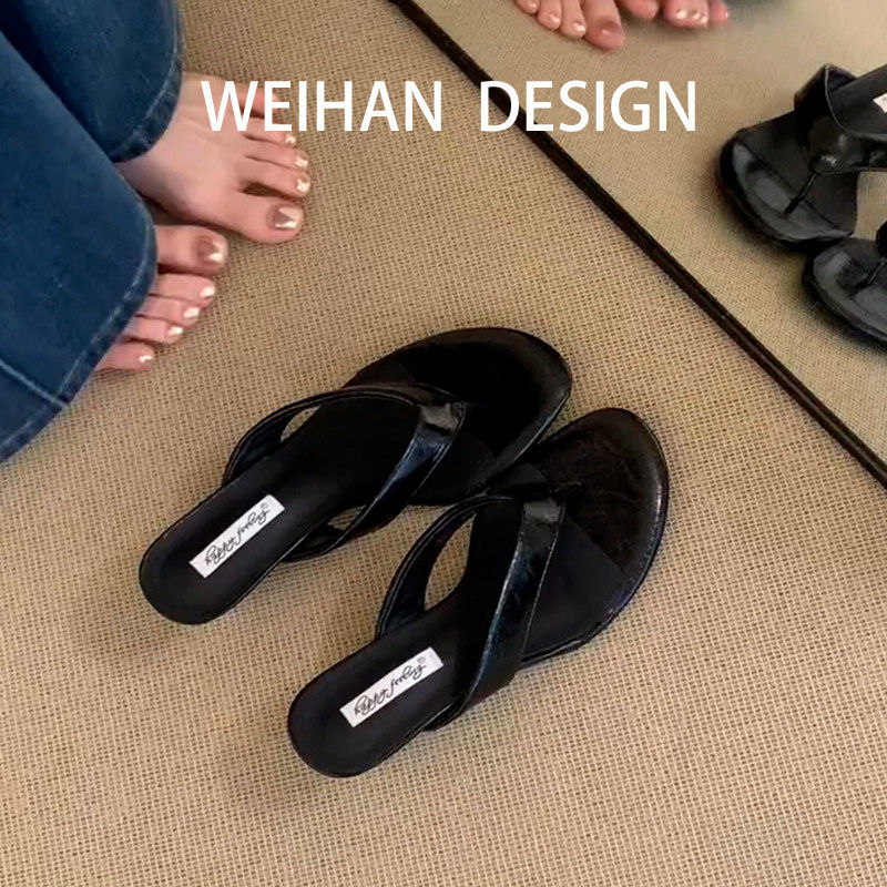 羊皮版!韩系简约黑色夹