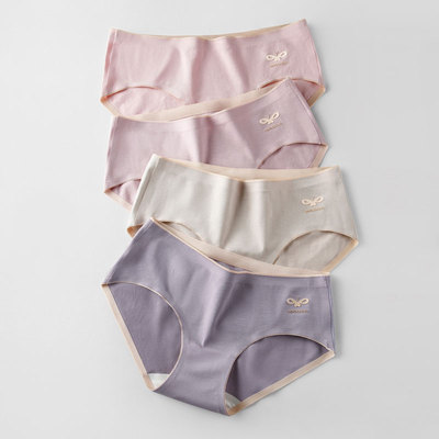 女士纯棉内裤中低腰女性