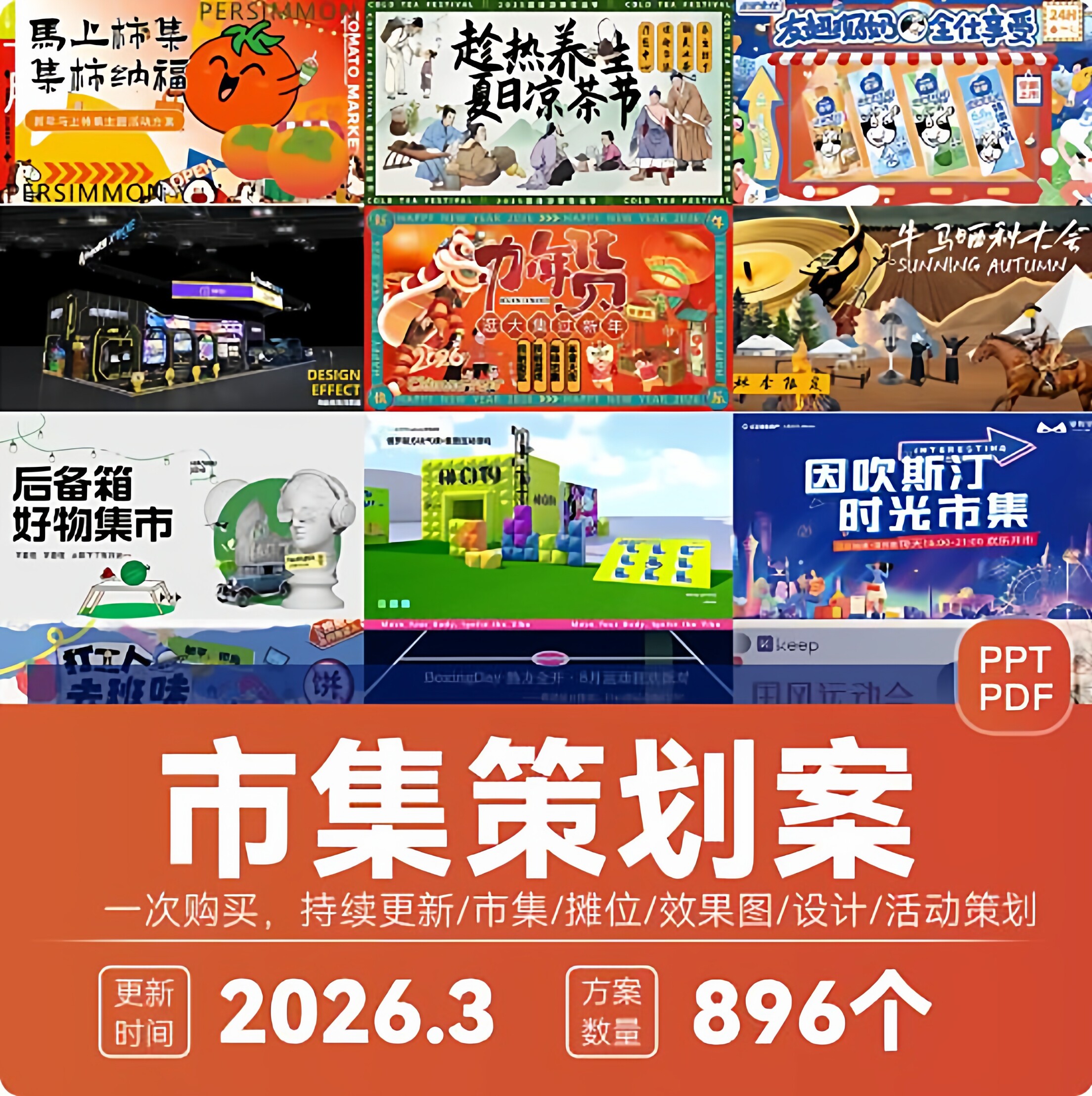 2026年市集夜市活动策划方案PPT模板素材后备箱市集策划案