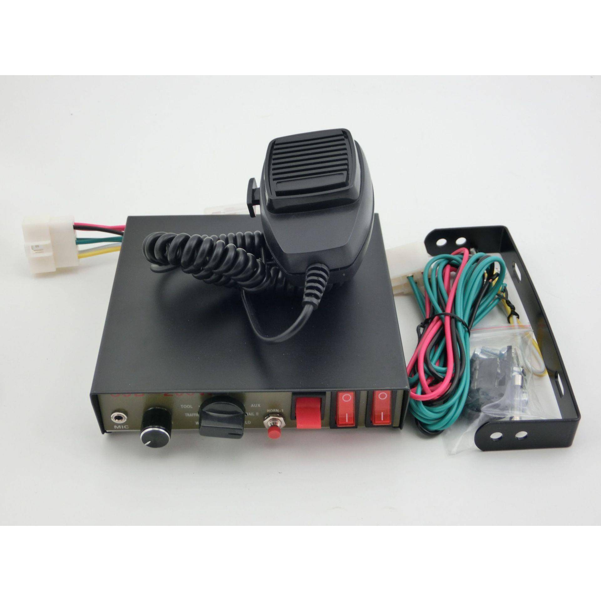 车载有线报主汽机高CJB清瓦喊警话带器200w多音车扬声器12V24v伏