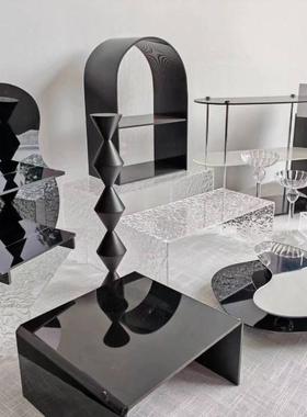 黑台色透明亚克力甜品台架子摆摆置件架茶歇甜品台架07286715子物