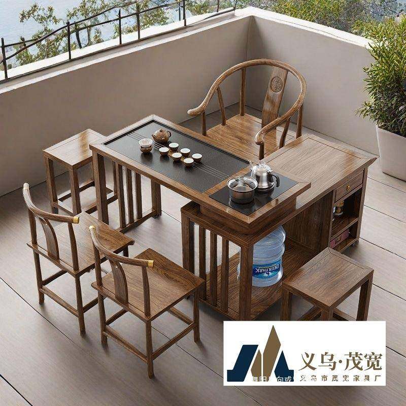 新中式茶台椅组厅无品牌/客家用实木可旋转合动折叠阳台小型茶移,基础建材,脚轮/万向轮,淘宝优惠券,粉丝福利购,淘宝优惠卷