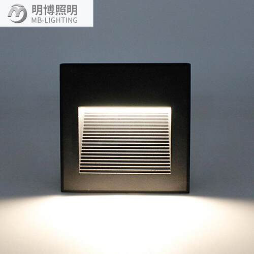 明MB18-QJ1博照明led户外防水地脚方形86型入式过墙角灯嵌灯楼梯
