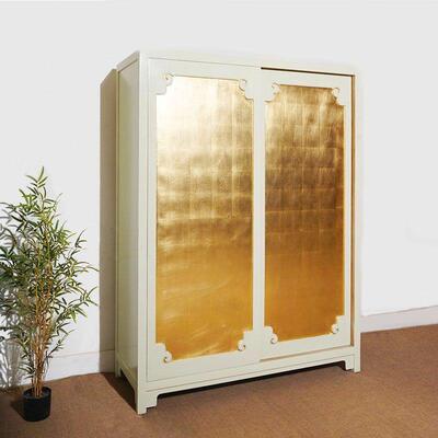 中物式实木家居26721轻奢现代简约创意卧主卧白色双人大衣柜储室