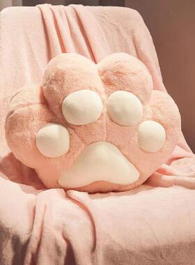 抱被枕猫爪抱被枕子插手两用办公室暖手枕头汽车毯二合dm08fabS一