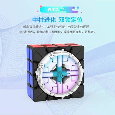 永骏MGC四阶阶极337光UV魔版4比赛方顺磁滑力魔方
