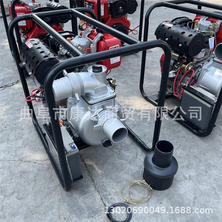 汽油带泵动寸抽水泵建工地抽河筑KD-CSB-5水沟河移动式排水泵柴油