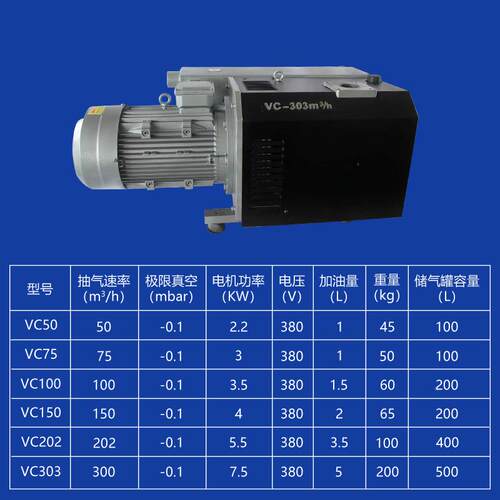 里噪其583乐VC-303单力旋片真空泵铸铁工业级低音大吸高真级空泵