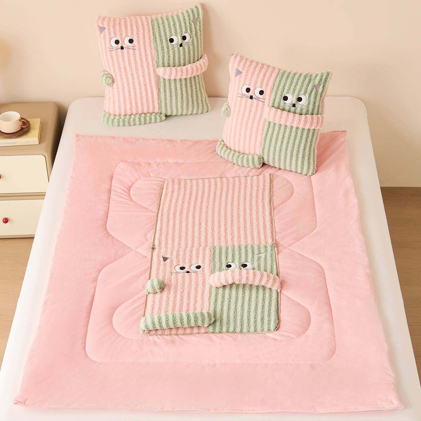 抱抱猫抱枕被子两用加二厚合一车载靠室枕加绒办公午毯子LMY-JL-2,居家布艺,抱枕被,淘宝优惠券,粉丝福利购,淘宝优惠卷