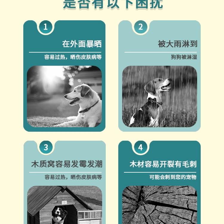 小狗墅狗窝别可洗狗F97TT76M屋外狗拆房子户外大小型犬冬天保暖四