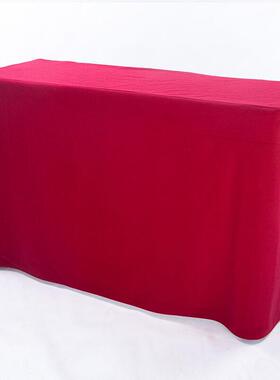 酒桌布店宾馆会墨议室桌布台裙方台形双层长加厚复合尼绿色台布直