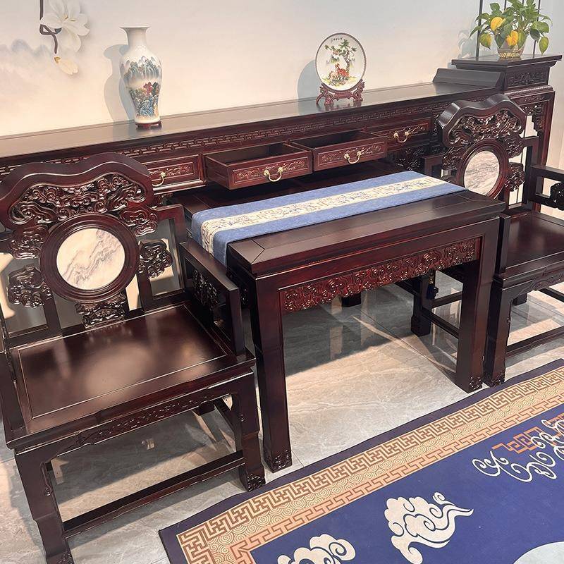 四福临家用中堂带屉条案家用别542421墅两用客厅中式堂屋门家具八