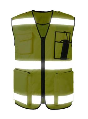 谋福背CNM通F反光心多功TAY能多M口袋服装防护服交安全WJ02