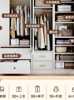 衣家用卧室出2柜025新款简易组装推拉门挂衣柜租小82463房用型单