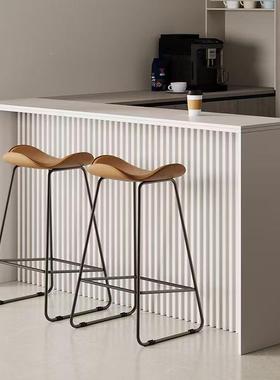 创意用岩墙迷你小户型吧台板桌家实木XUR高脚桌靠客厅隔断水吧台