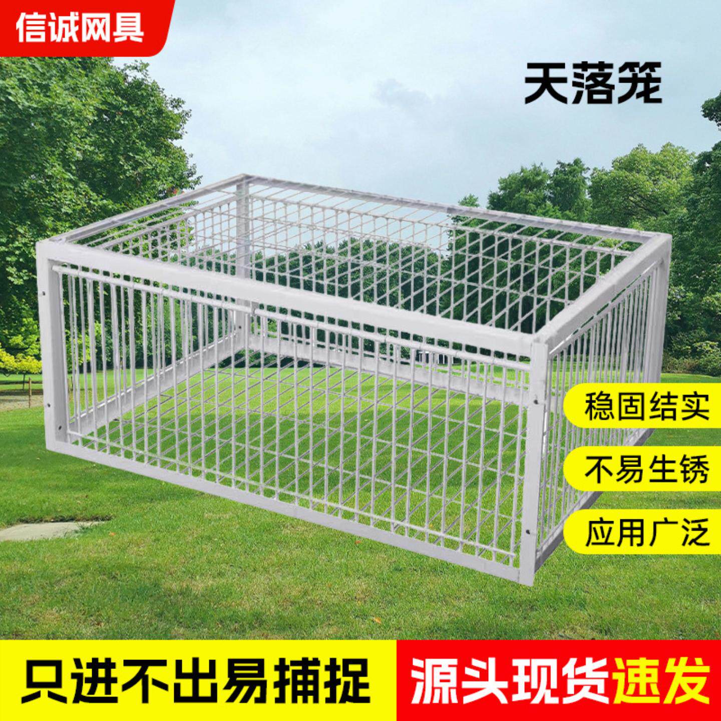 捕捉器鸟笼自动连续进鸽子加密粗防锈天落只进不出户外阳台翻转笼