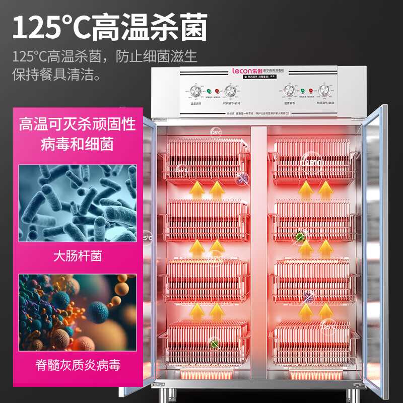 乐创商用学校饭堂消毒柜大容量立式餐厅酒店厨房碗筷消毒保洁柜