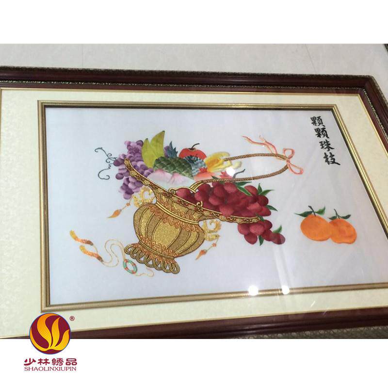 关潮绣手工刺绣SL789画工艺品屏画挂单面绣客厅玄办公屏风绣品绣
