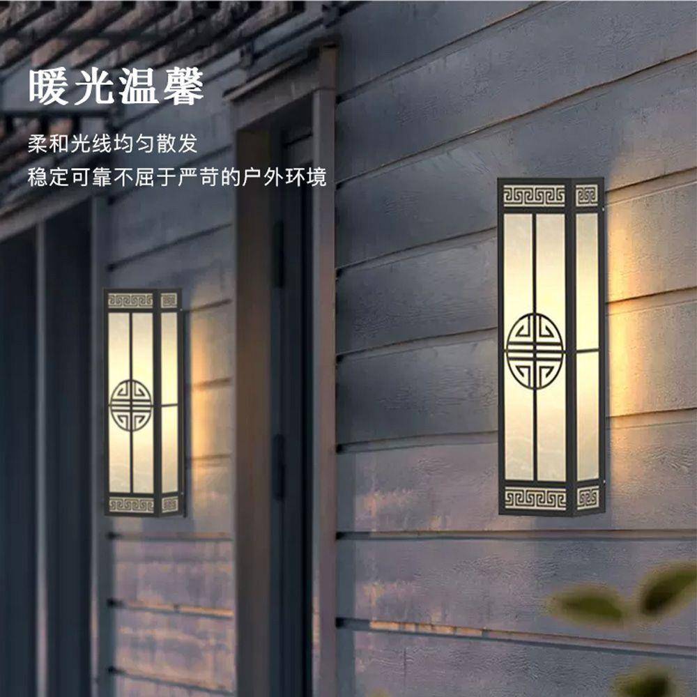 新中式户外壁灯不锈钢别墅大门酒店柱子防水室外壁灯庭院门柱灯