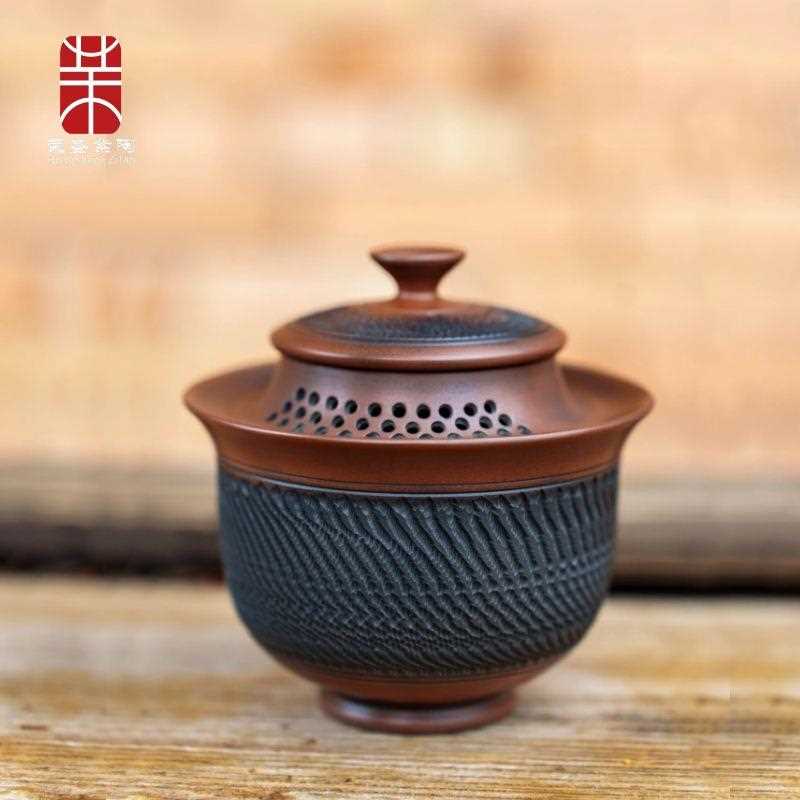 云南盖碗防烫瀑布出水家用单壶手抓壶网红心肝壶泡茶茶具