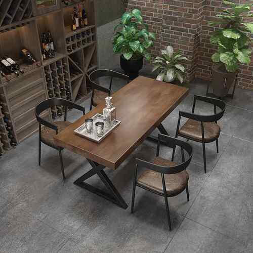 【折扣】复古怀旧小酒馆工业风酒吧烧烤店餐馆饭店主题西餐厅桌椅