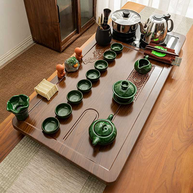 2024新款茶具套装全自动底部上水茶盘家用茶台烧水壶一体整套茶道