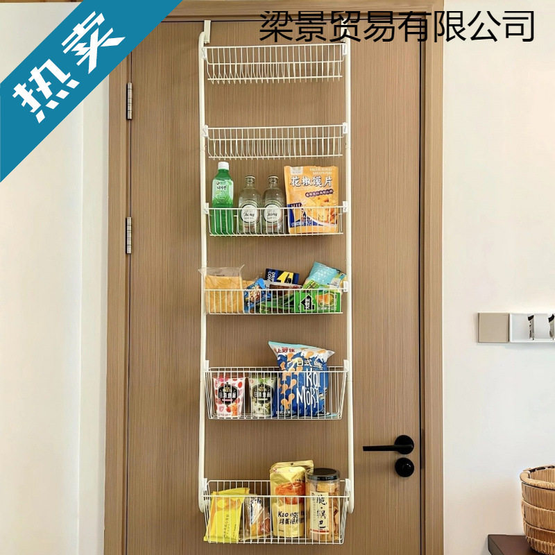 免打孔浴室门后置物架窄夹缝壁挂多层卫生间墙上收纳架子厕所柜边