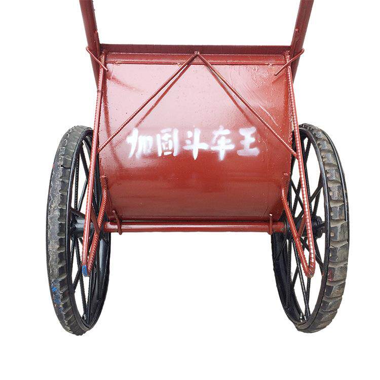 红色加固斗车泥土车工地翻斗车两轮推车工具车手推车DC