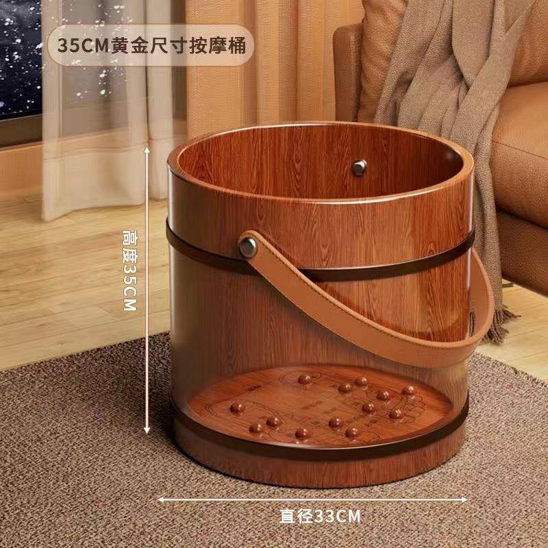 桶C浴M手提柏木实木保温家jjirthHJ泡脚桶用木木桶泡脚洗脚盆足盆