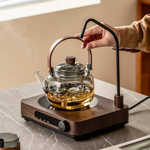 电陶炉煮茶器抽水茶盘一体全自动茶具套装家用玻璃茶壶烧水小耐用