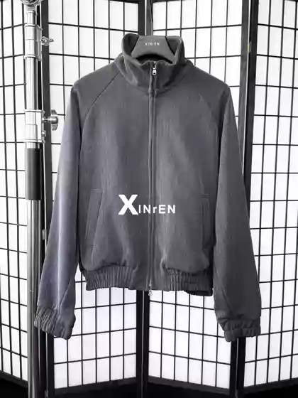 Xinren Independent Brand Vujade009 Sample Herringbone Jacket with Lapel, Autumn and Winter Retro Row Style for Commuting