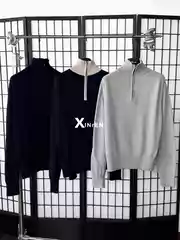 Xinren Vujade Frank 009 Half-Zip Limited Edition Sweater Cashmere Blend Autumn and Winter Simple Commuter Style