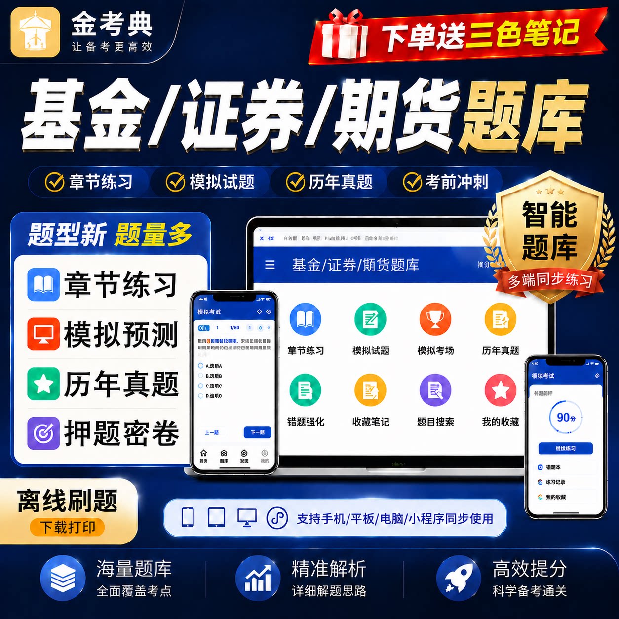 基金从业题库金考典激活2026年证券从业三色笔记真题习题期货押题图片
