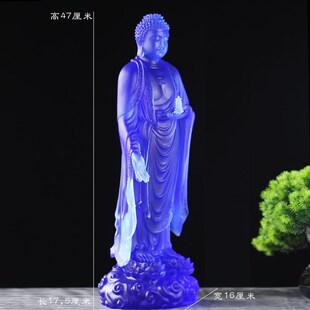 速发47 66cm站像药师琉璃光如来摆件室内家用供奉药师佛佛像佛具