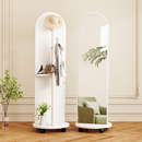 速发可旋全转身镜衣帽架一体镜身落地全生卧室带挂衣架一体全身镜