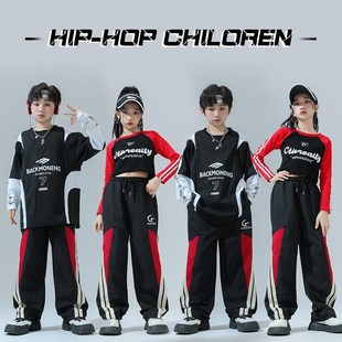 速发儿 童街舞嘻哈潮服中小儿生运动会表演服孩o士服少学hiph爵p