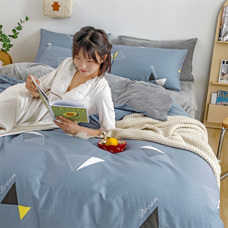 速发冬瑚纯棉天绒单件1.8X2.2珊加绒2X2.牛奶绒1一米五5八8被罩