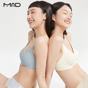 速发莫妮副无痕乳胶内衣无钢圈小胸文拢收朵乳防下垂运动少聚胸罩