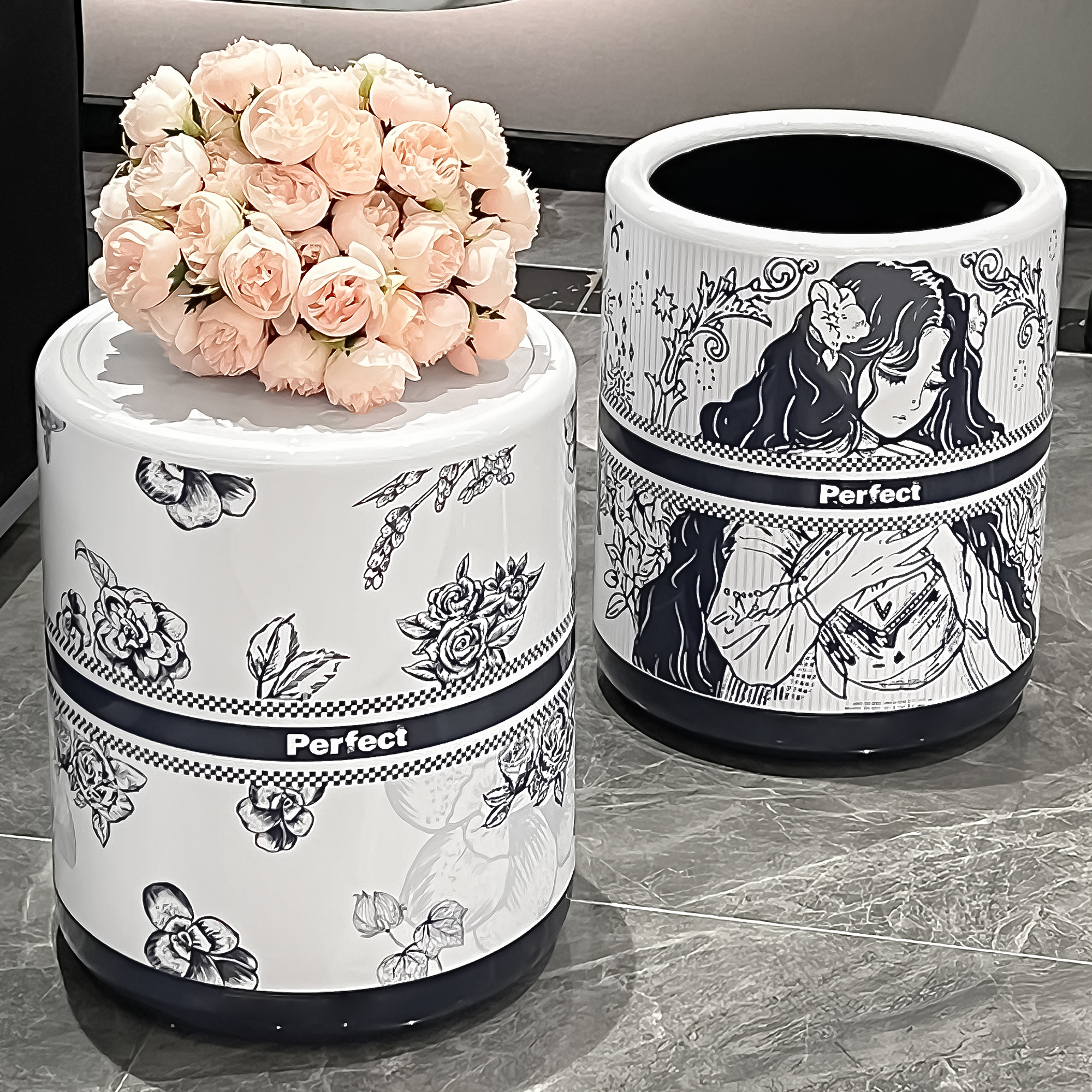 速发垃圾桶家用高颜220值4新款客厅奢室带盖厨房卫生间大容量轻卧