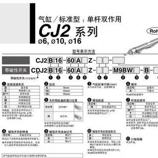 CDJ2B16 CJ2B B迷你气缸 50Z SMC