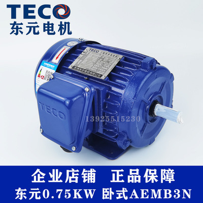 TECO东元电机卧式TEF3 AEMB3N 0.75 1.5 2.2 3.7KW刹车制动AEEF2N