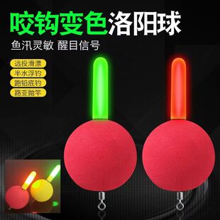 新款球漂变色夜光洛阳球球浮钓草鱼球形电子鲫鱼浮漂EVA自动找底