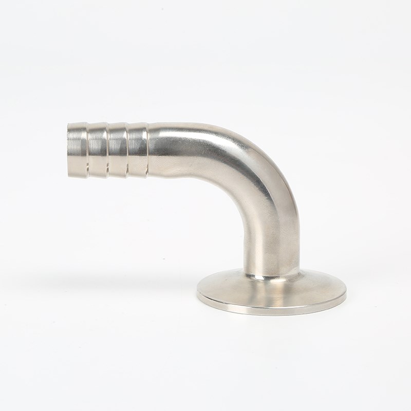 304/316不锈钢90度快装皮管弯头食品级宝塔卡箍式软管卡盘接头