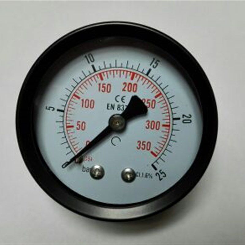 背接式轴向压力表 50mm y-50z 压力0~350psi 0~25bar 螺纹ZG1/8