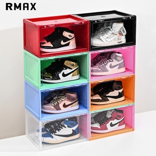柜磁吸加厚塑料折叠鞋 收纳盒AJ防氧化鞋 架 盒球鞋 RMAX亚克力透明鞋