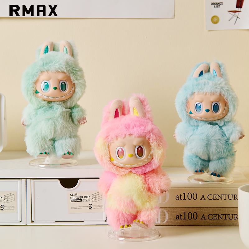 RMAX盲盒手办支撑架dimoo搪胶哭娃泡泡玛特拉布布站立挂件展示盒图片