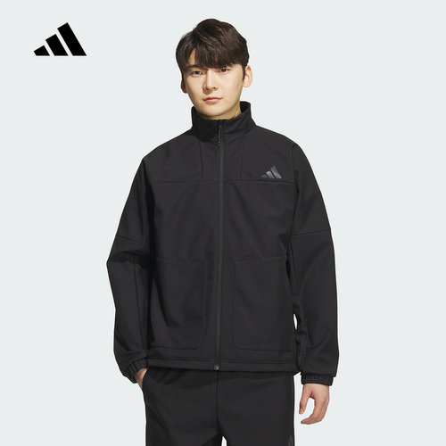 adidas阿迪达斯拒水运动休闲外套2025冬男保暖防风梭织夹克KR8296