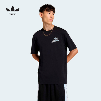 adidas阿迪达斯三叶草GFX 校队宽松圆领T恤2026夏男短袖 KE2249