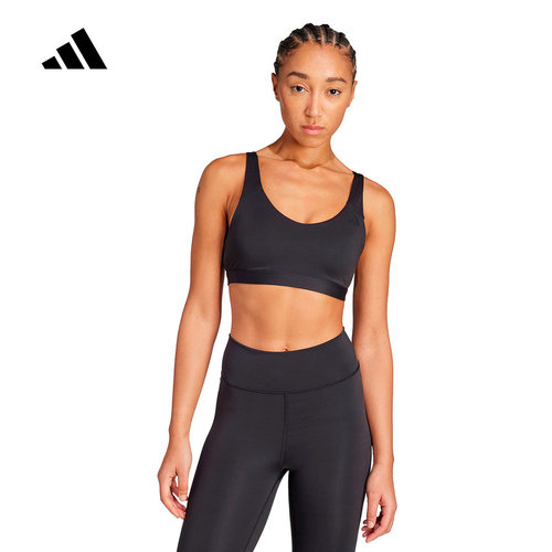 adidas阿迪达斯中强度速干瑜伽普拉提轻柔肤感裸感运动内衣JL5491