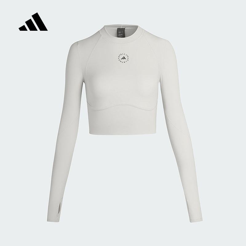 adidas阿迪达斯健身衣25秋女Stella Mc袖口含拇指洞长袖T恤JM1403